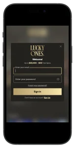 luckyones app login