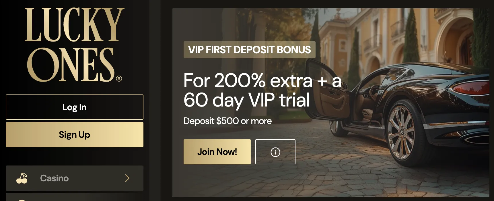 luckyones casino welcome bonus